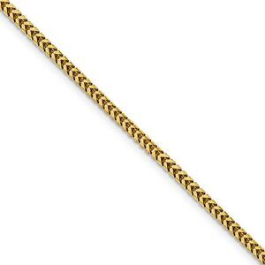 2.25mm 14k Yellow Gold Solid Franco Chain Necklace, 30 Inch
